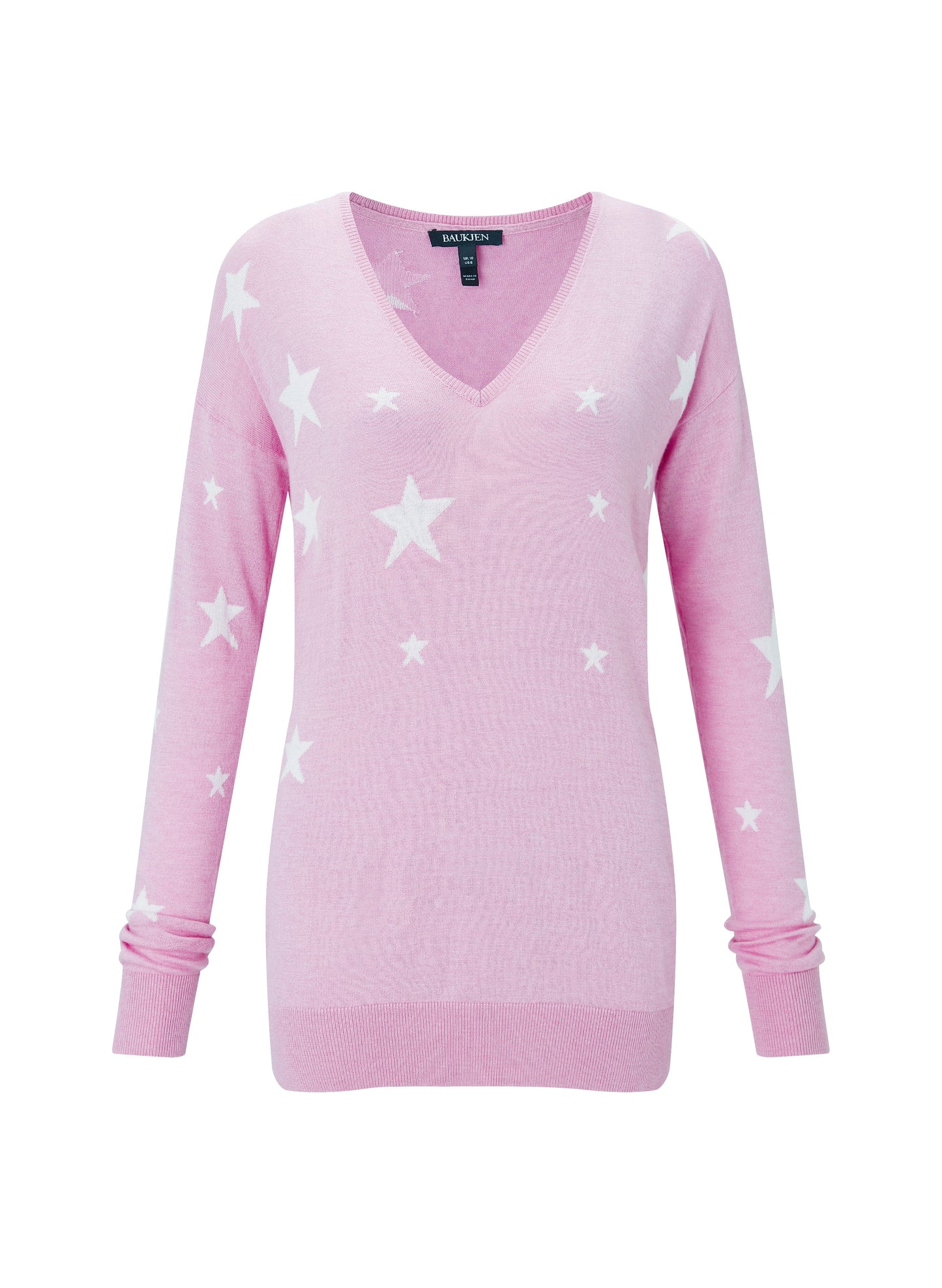 Loxley Intarsia Jumper Lilac with Off White Stars