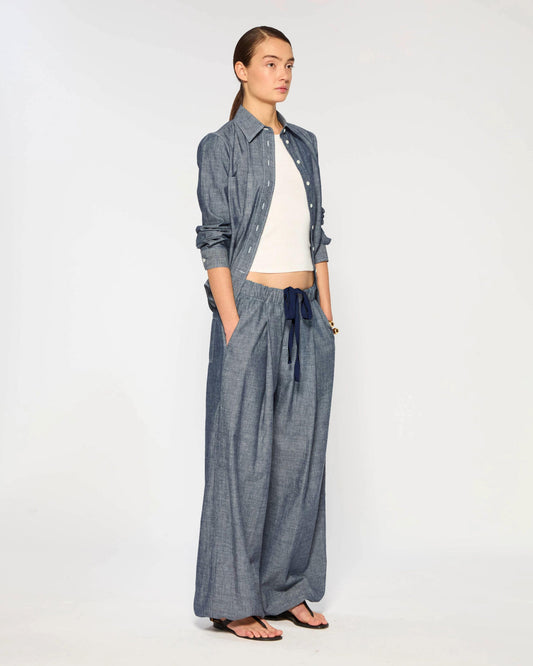 Denim jogging trousers