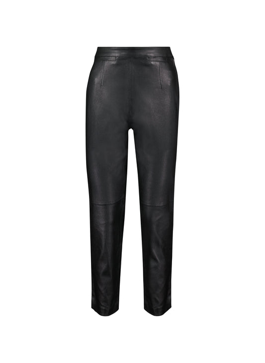Fiona Leather Trousers / Caviar Black