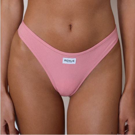 RENUE Tencel Ribbed Thong - Dusty Pink
