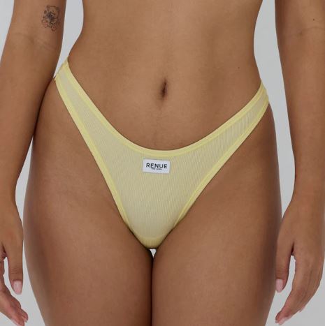 RENUE Tencel Ribbed Thong - Lemon