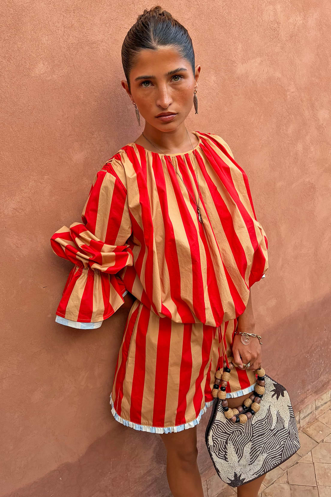 Tomato Stripe Blouse