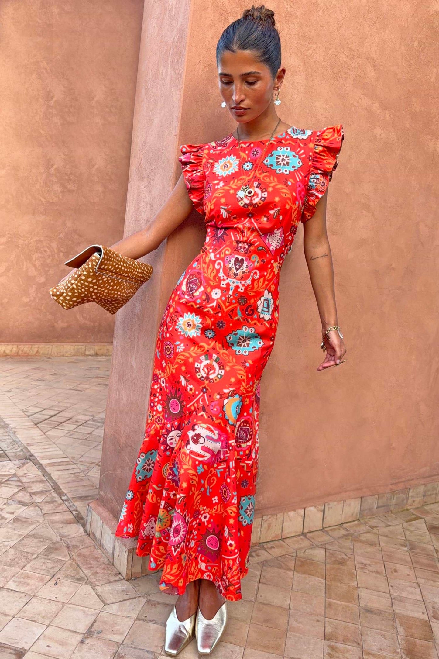Tomato Tapestry Frida Dress