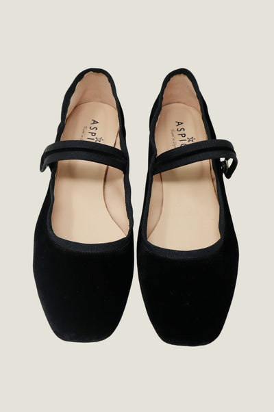 Velvet Mary Jane - Black