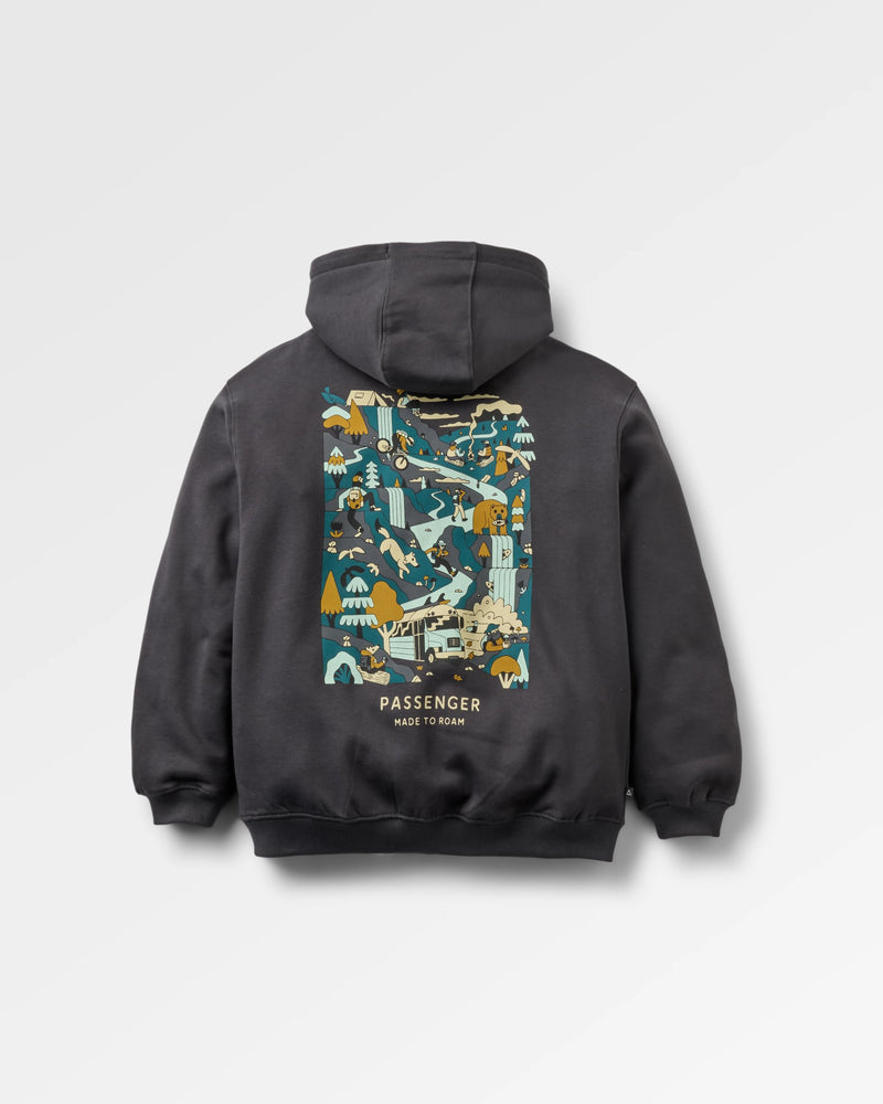 Slower Rhythms Women's Full Zip Hoodie - Faded Black