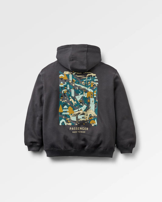 Slower Rhythms Women's Full Zip Hoodie - Faded Black