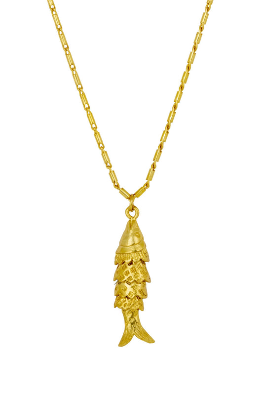 Goldie Fish Pendant Necklace