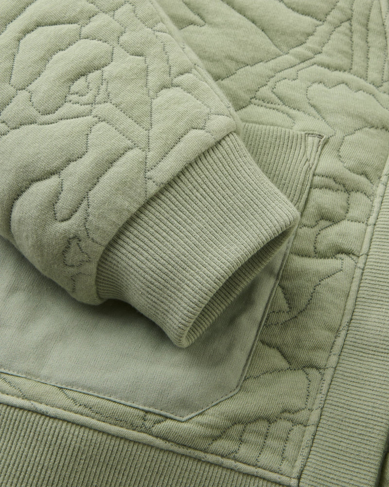 Seagrass Quilted Cardigan - Pistachio