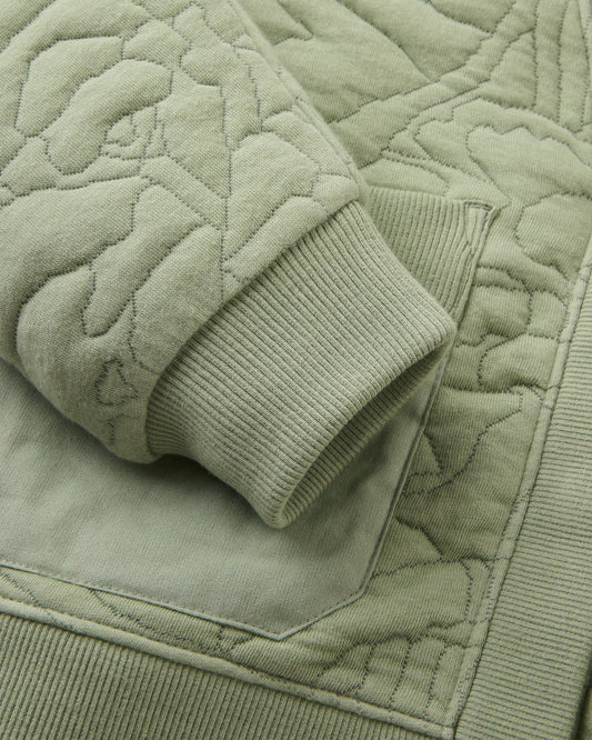 Seagrass Quilted Cardigan - Pistachio