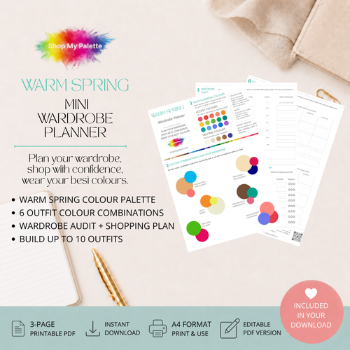 Warm Spring Mini Wardrobe Planner PDF