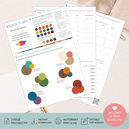 Warm Autumn Mini Wardrobe Planner