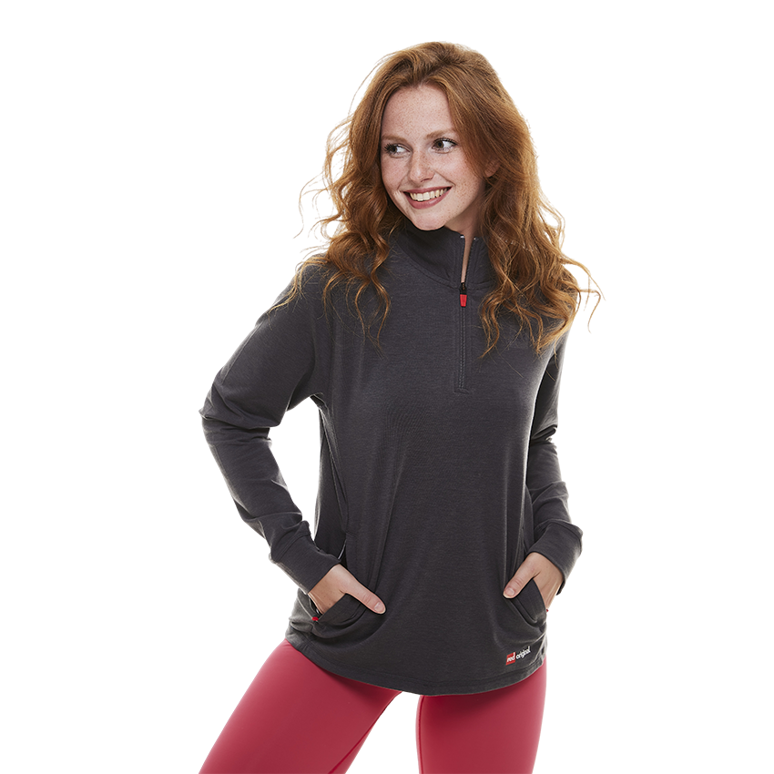 Women's Performance Long Sleeve Top - Charcoal Grey