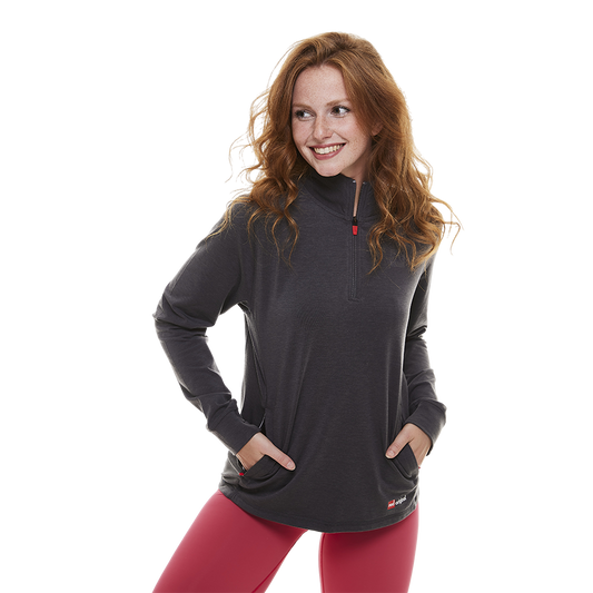 Women's Performance Long Sleeve Top - Charcoal Grey