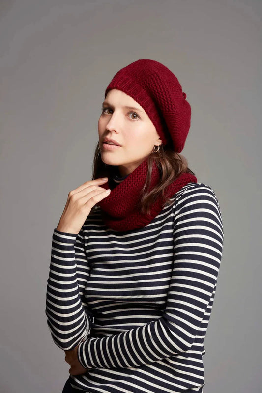 Scottish Cashmere Neckwarmer - Burgundy