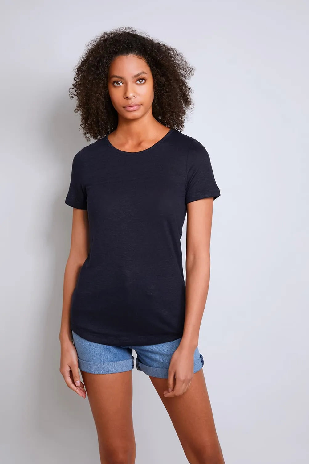 Linen T-shirt Navy