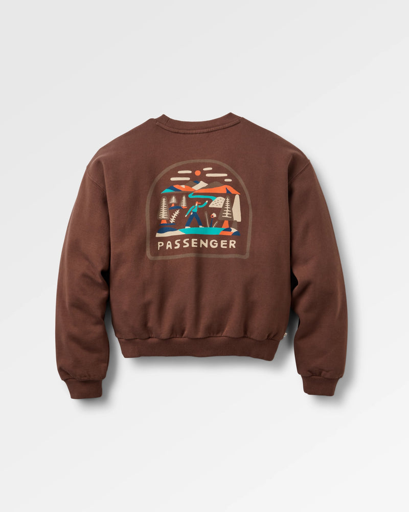 Lost Patch Relaxed Fit Sweatshirt - Chestnut