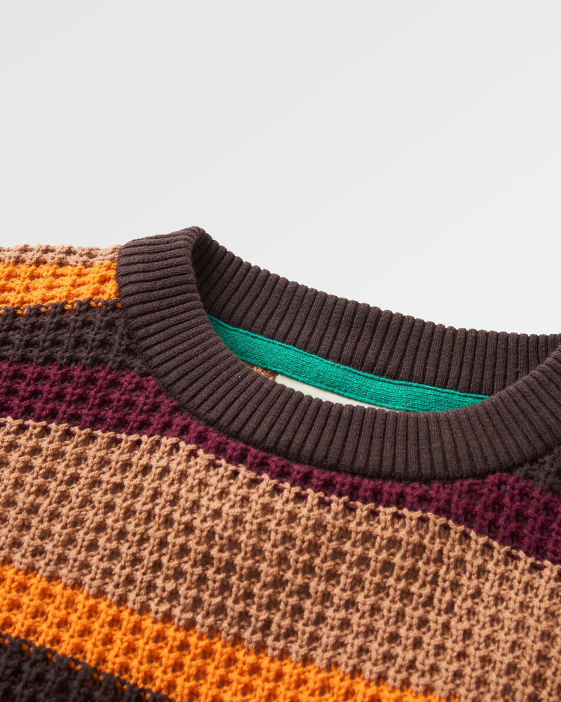 Reflection Stripey Jumper -  Toffee Brown Multi Stripe