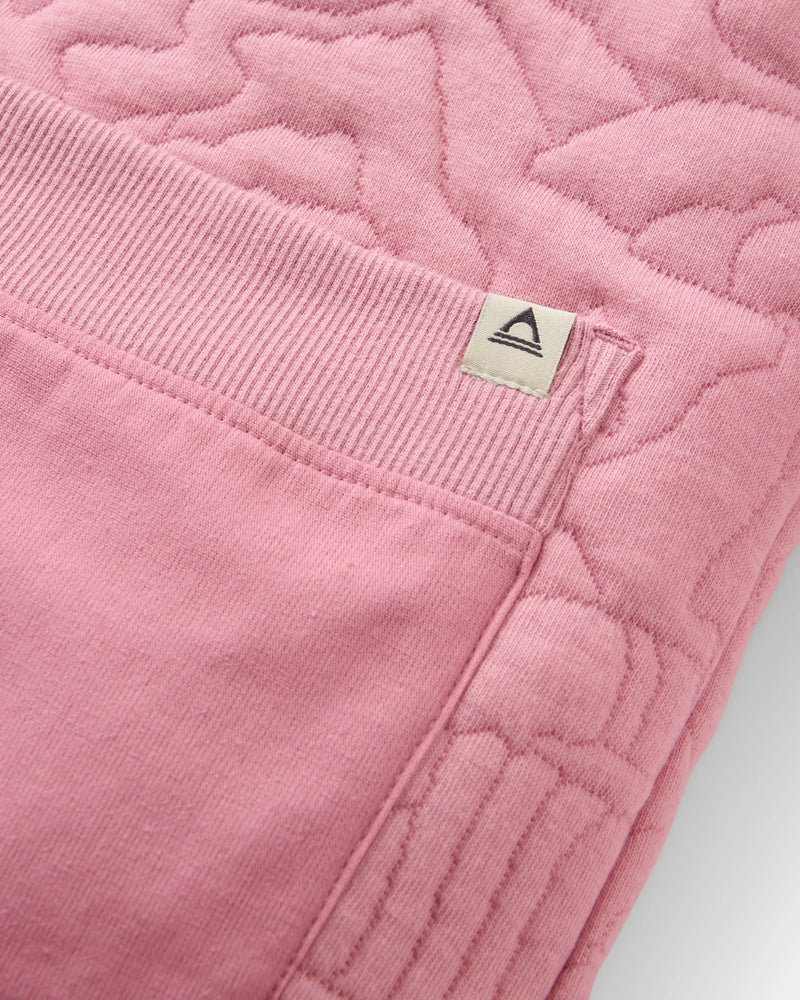 Seagrass Quilted Hoodie - Pink Haze