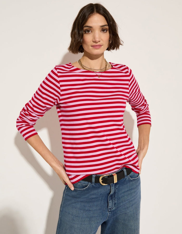 Ama Organic Cotton Top / Red & Pink