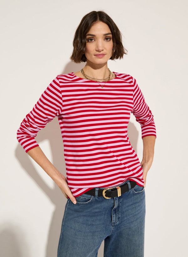 Ama Organic Cotton Top / Red & Pink