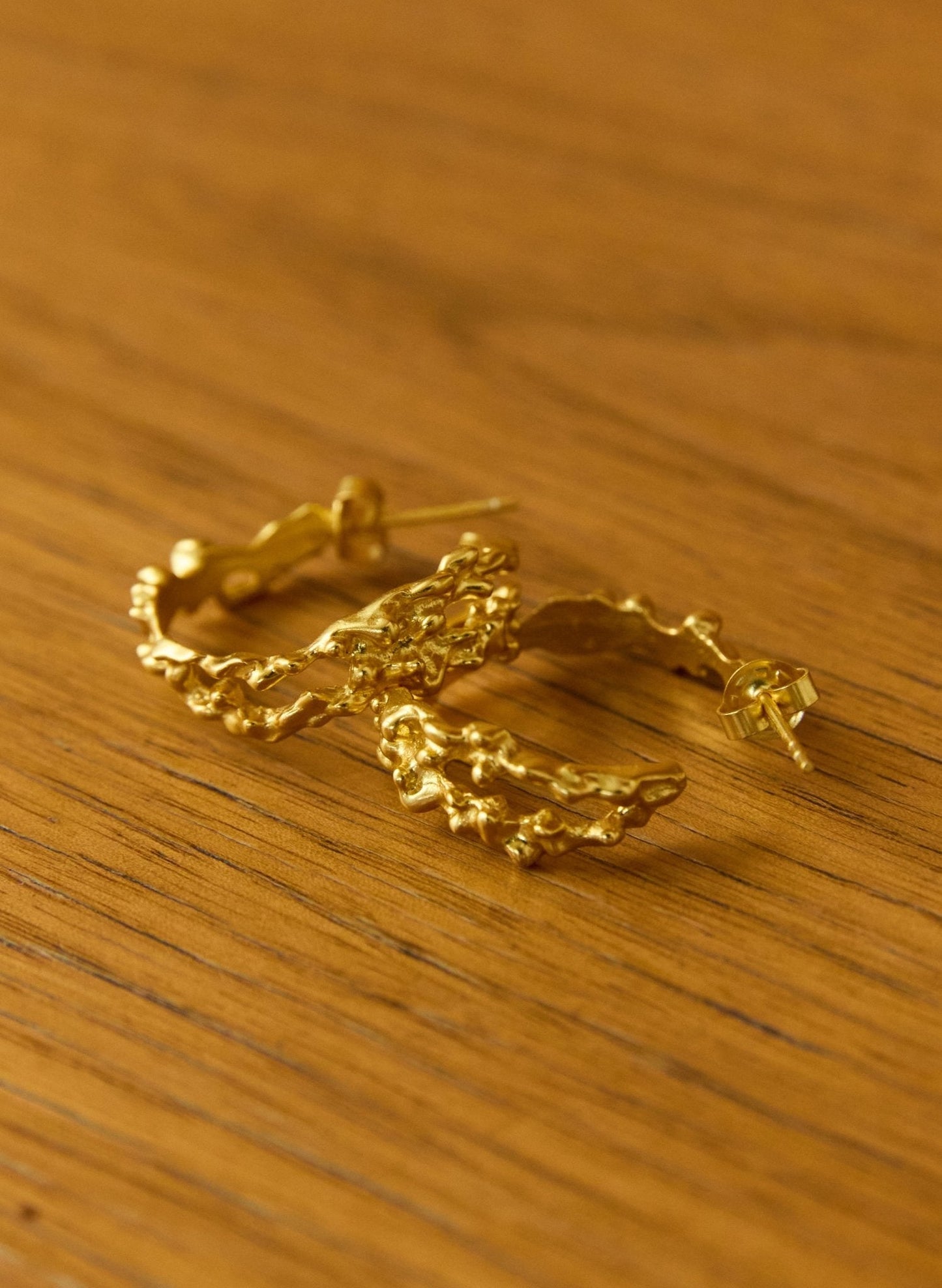 Arie Hoop Earrings - One Size / Gold