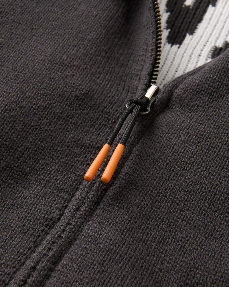 Penida Full-Zip Knitted Jacket - Faded Black