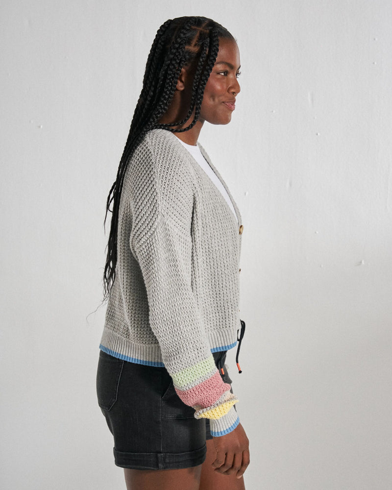 Serenity Knitted Cardigan - Grey Marl