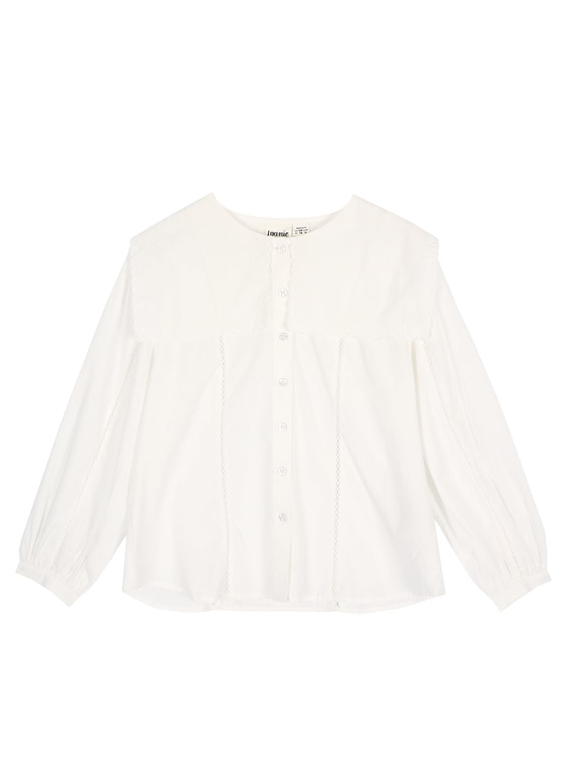 Bram Oversized Victorian Collar Blouse - White
