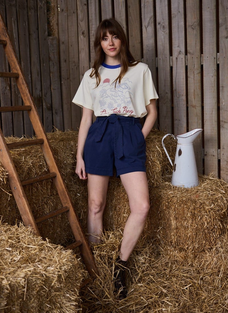 Cash One Trick Pony BoxyFit Graphic Tee - Sustainable Organic Cotton (Cream)