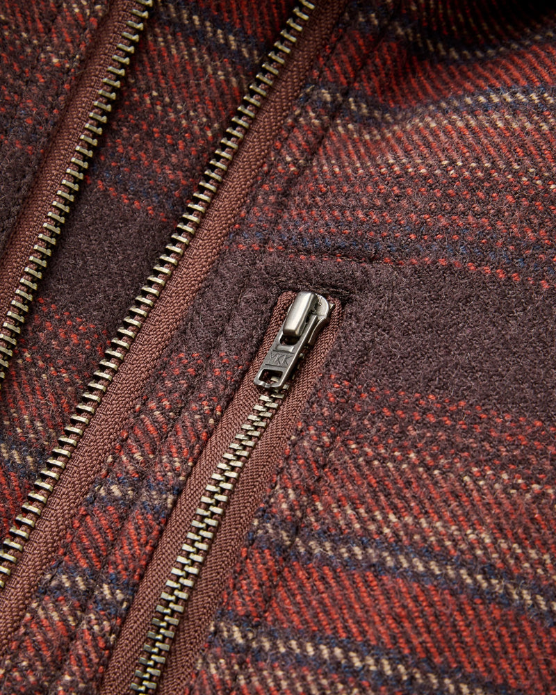 Bramble Overshirt - Dark Rust Stripe