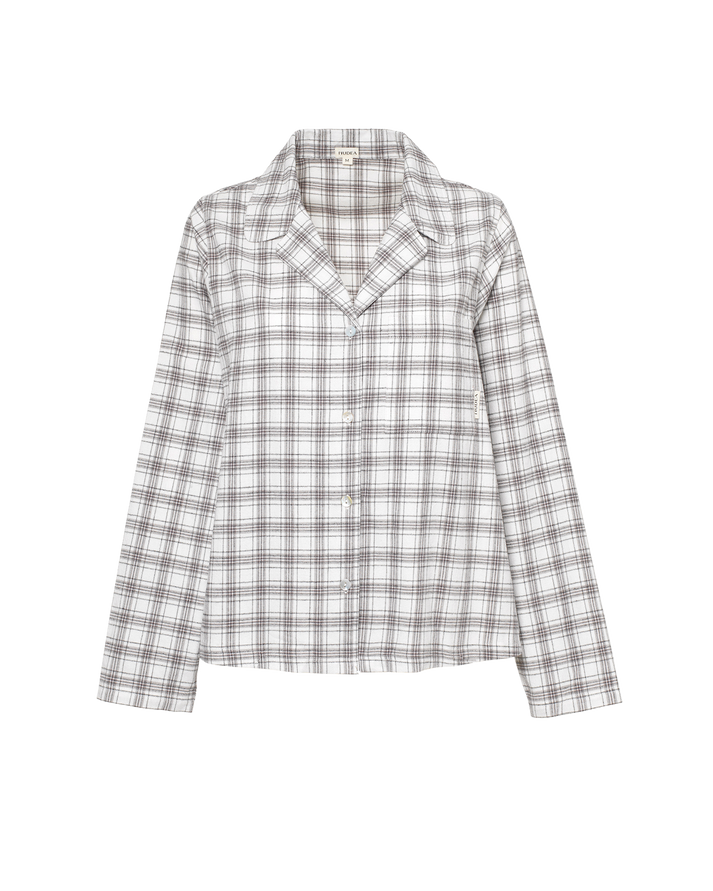 The Flannel PJ Set - Grey and White Check