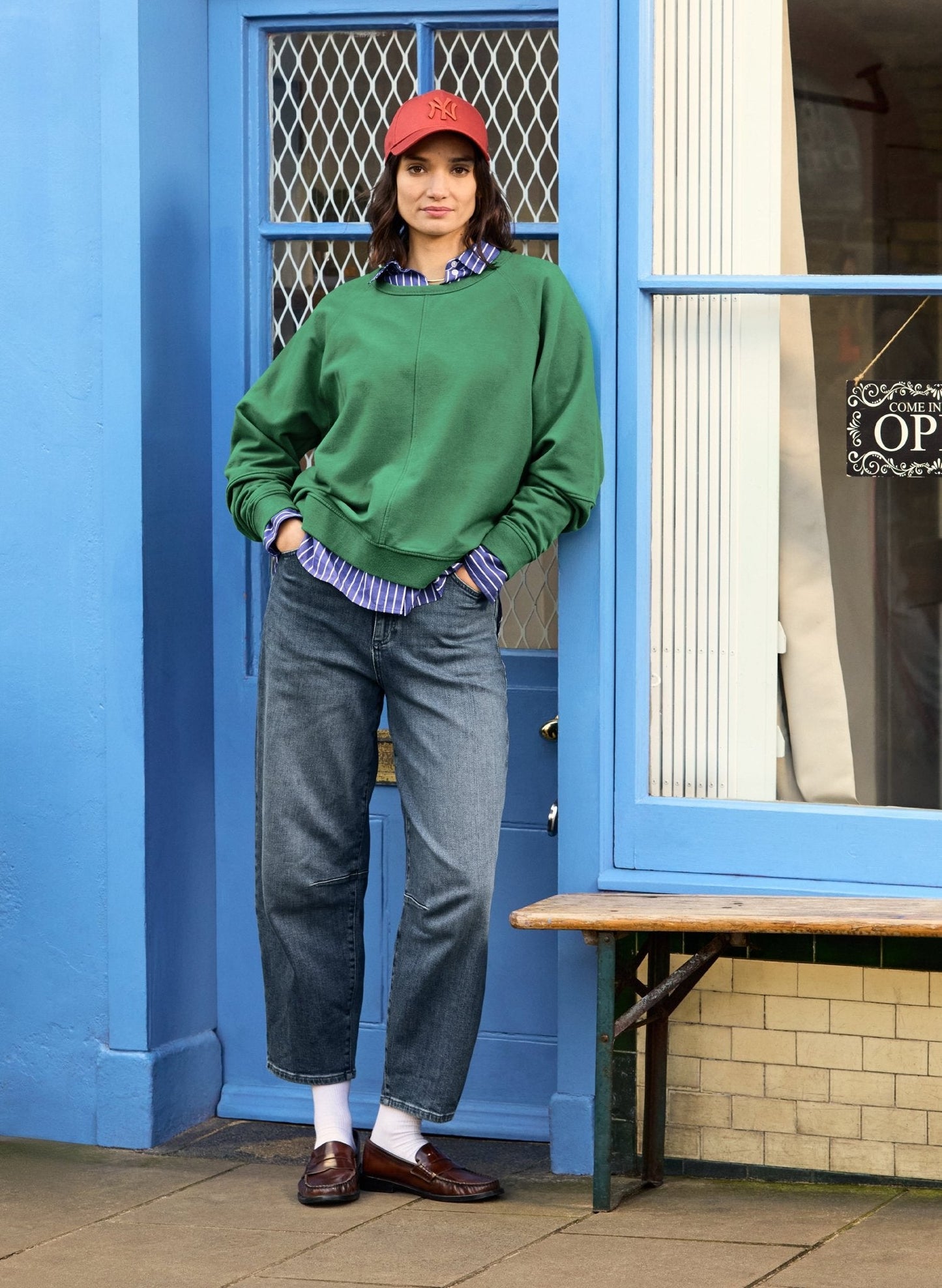 Constance Organic Cotton Sweatshirt / Emerald