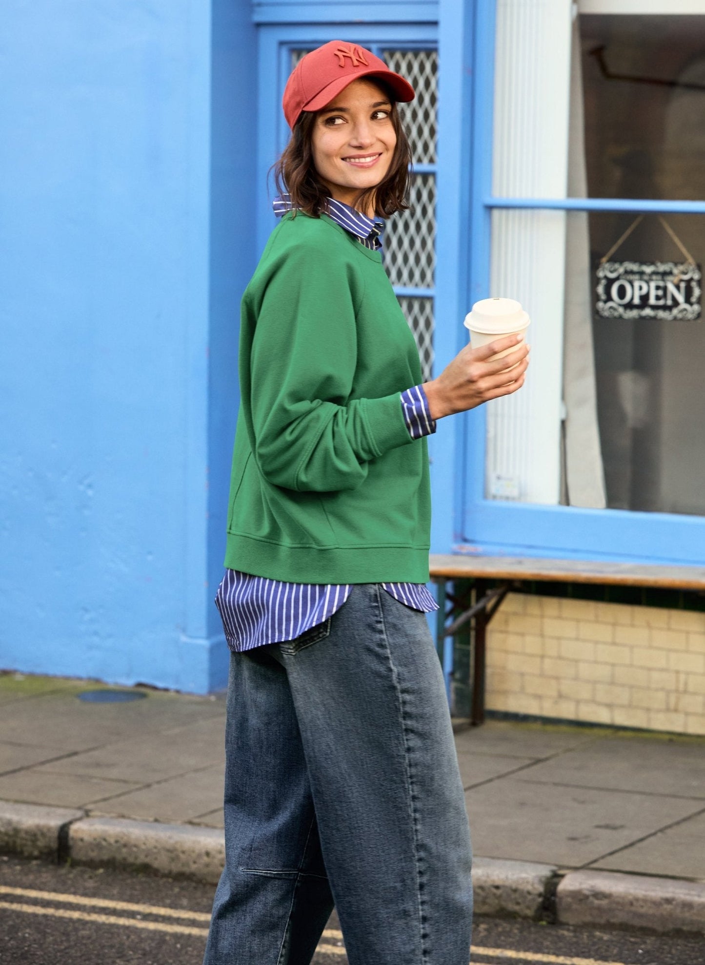 Constance Organic Cotton Sweatshirt / Emerald