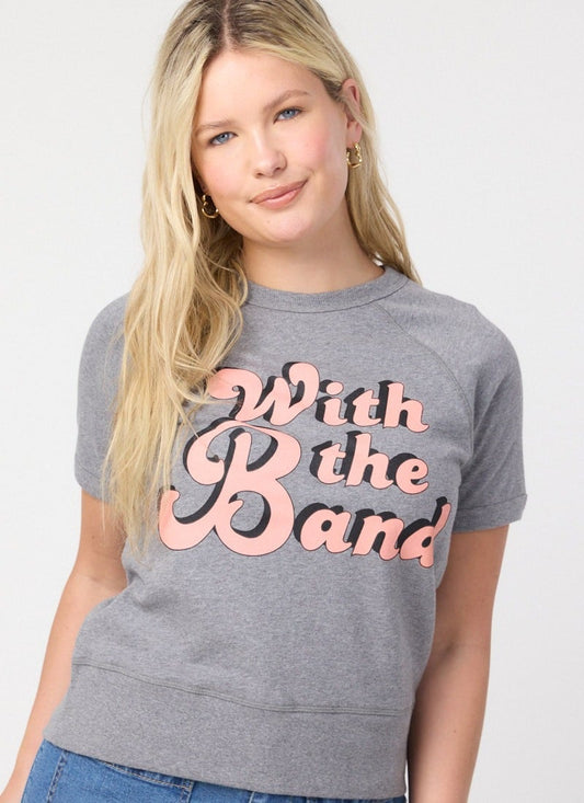 Cyndi With The Band Short SleeveSweatshirt - Sustainable Organic Cotton Grey