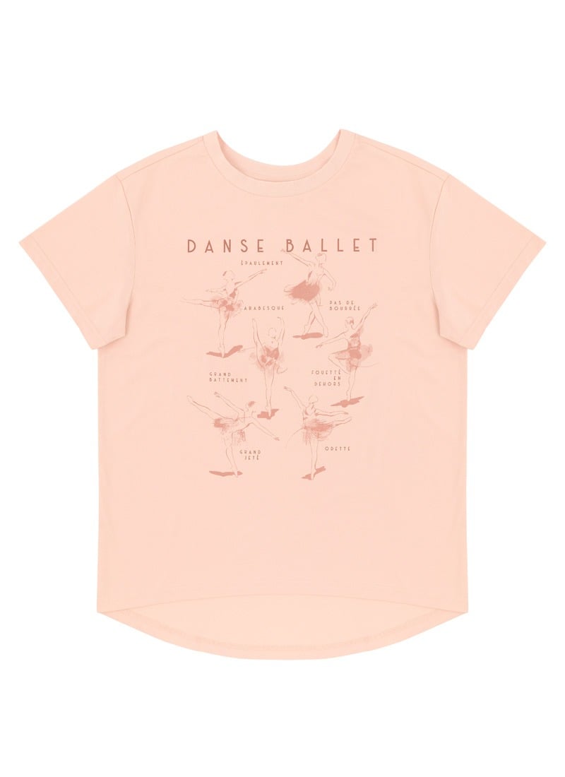 Darcey Danse Ballet Graphic Tee - Sustainable Organic Cotton (Pink)