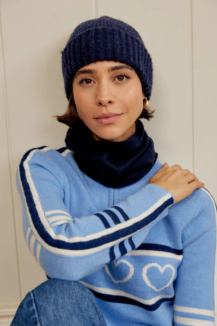 Merino Wool Snood (Navy)