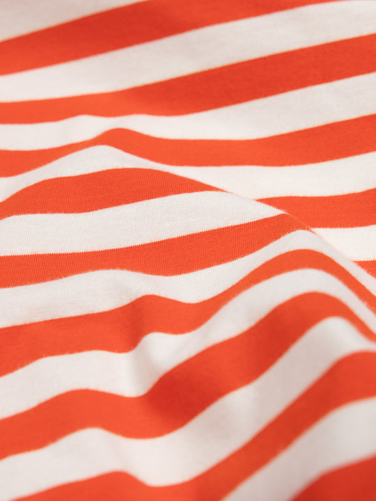 Eldon Long Sleeve T-shirt - Lighthouse Red and Ecru
