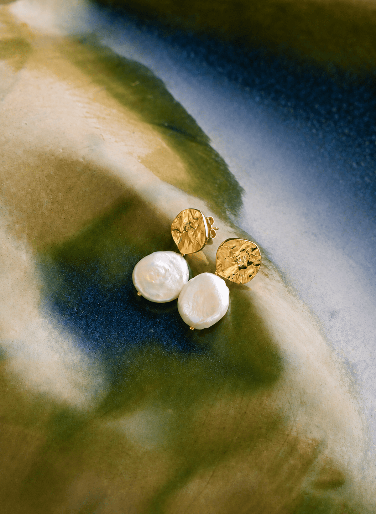 Emma Keshi Pearl Drop Earrings - Gold (Copy)