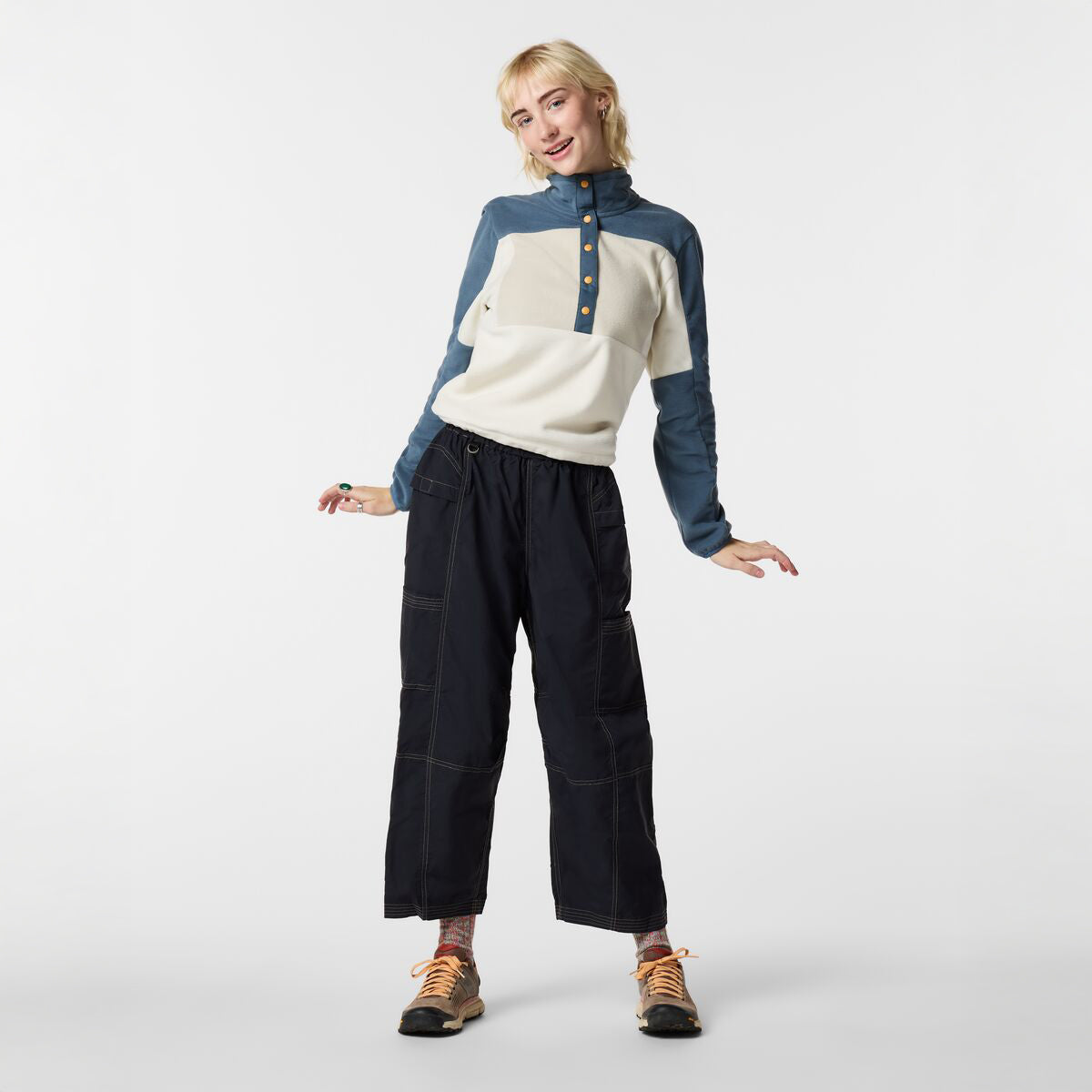 Encima Fleece Pullover - Slate and Chalk