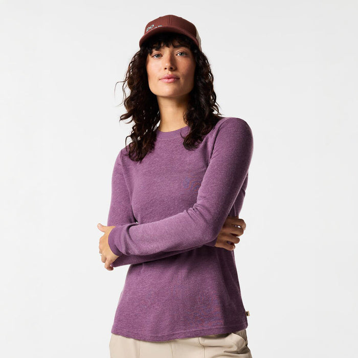 Plum activewear baselayer in recycled polyester wool blend.