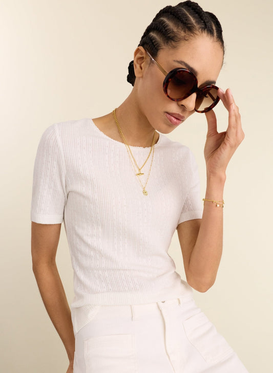 Ribbed organic cotton t-shirt.