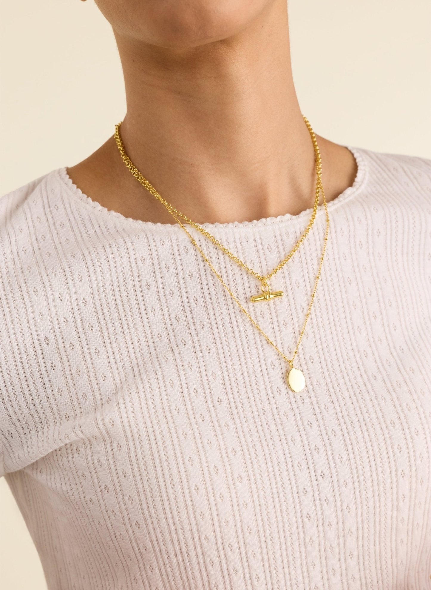 Gabriella Organic Pretty Rib Tee / Pure White