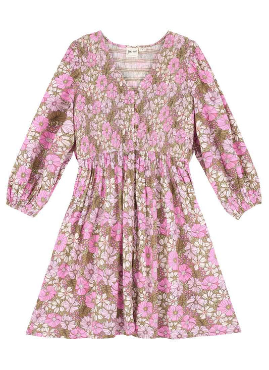 Henderson Pink Floral Print Smock Dress - Pink