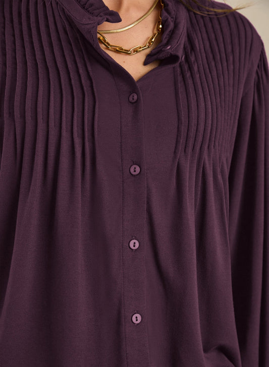 Imken Long Sleeve Blouse / Plum