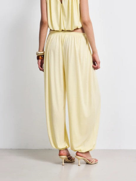 Ina Harem Trouser Jersey in Lemon