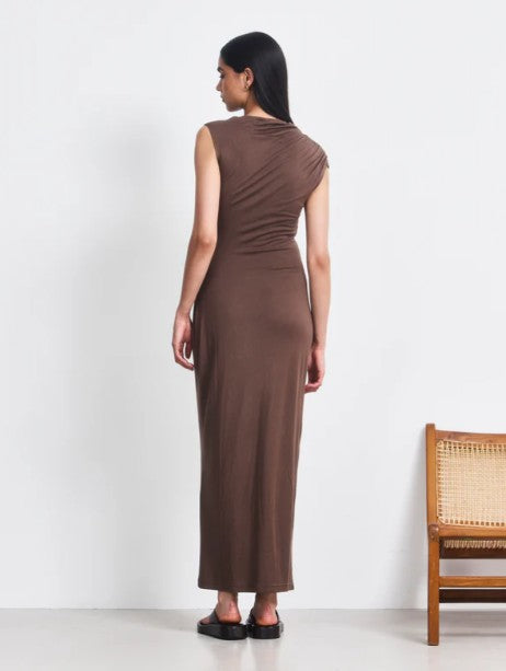Ines Maxi Dress in Mocha