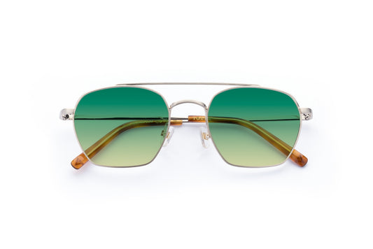 Harrison Sunglasses - Brushed Gold with Lagoon Haze Gradient