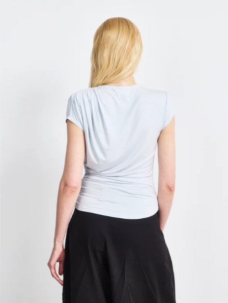 Jamie Drape Top in Icy Blue