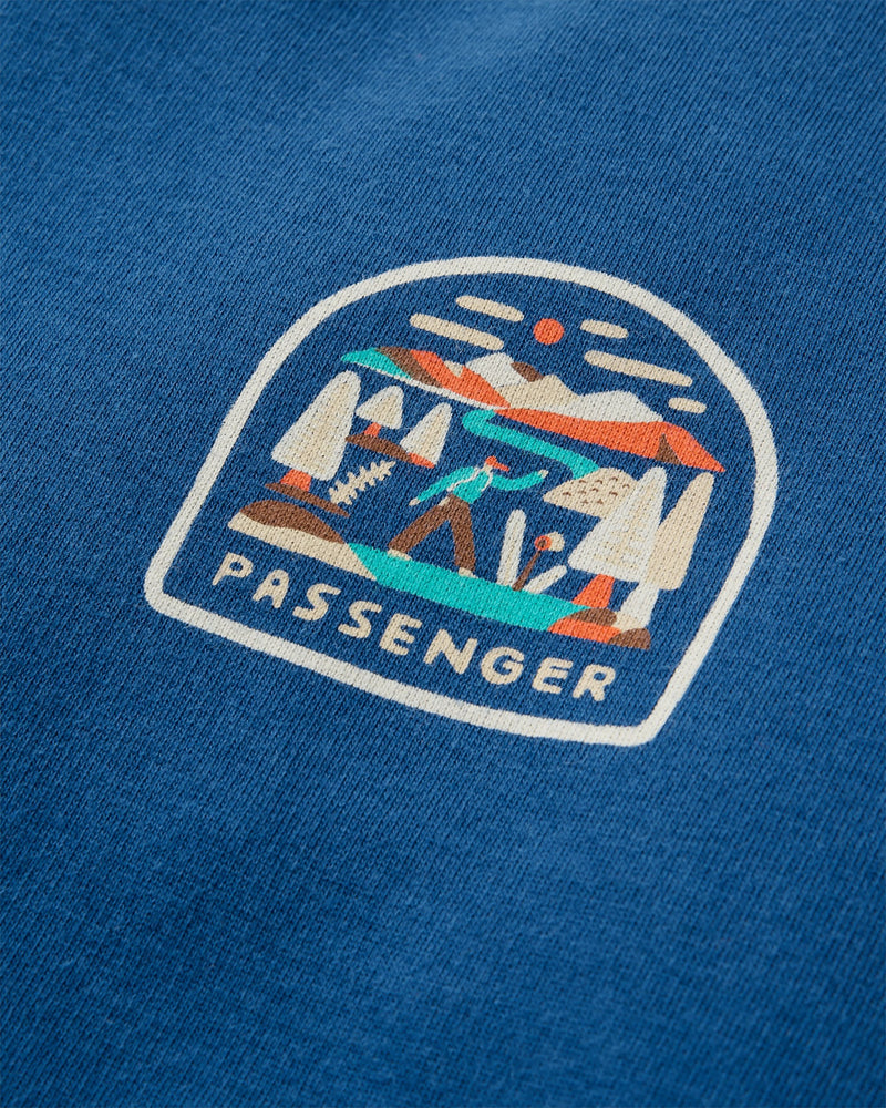 Lost Patch Relaxed Fit Sweatshirt - Blue Navy