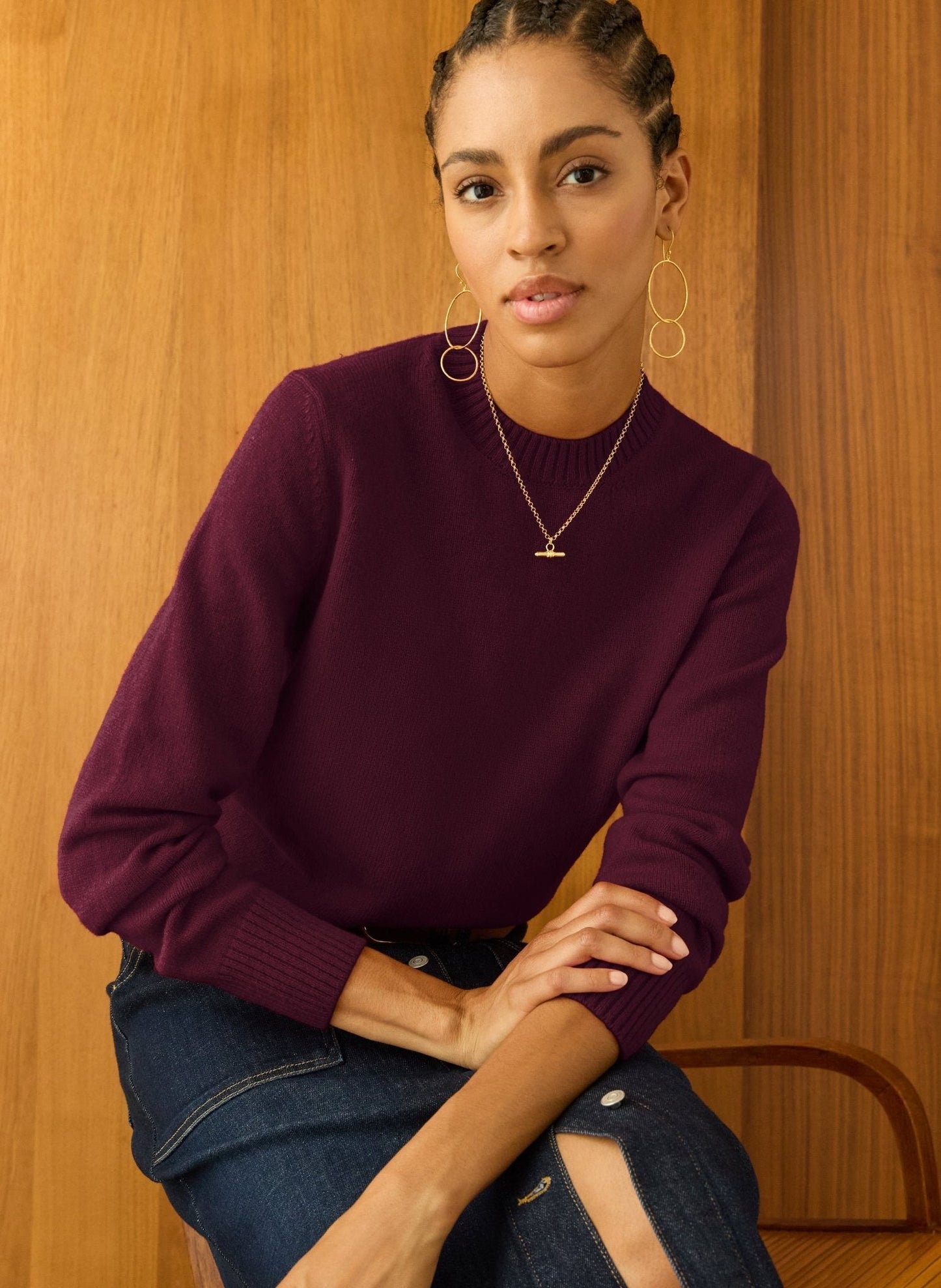 Emma Hoop Earrings - One Size / Gold
